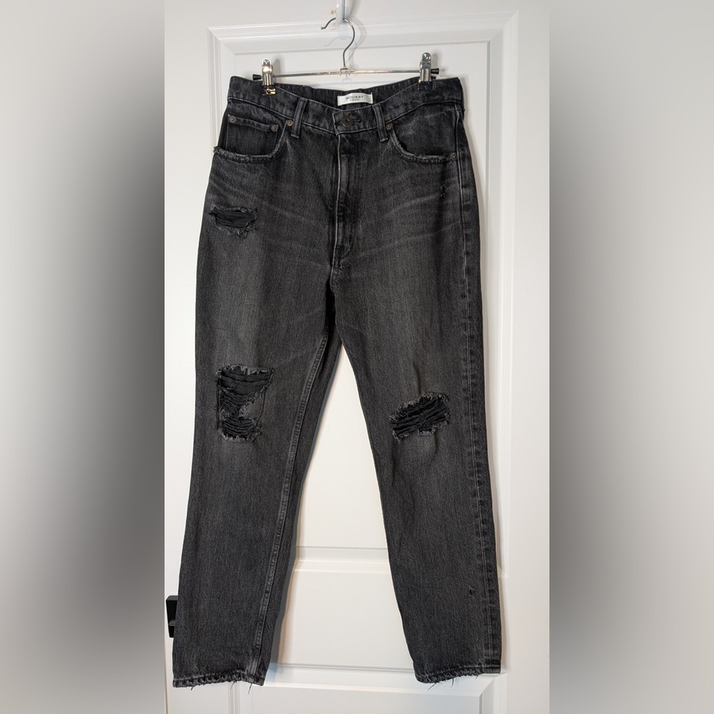 Moussy Vintage Black Stuart Boy Skinny Jeans 100% Cotton in Size 28
